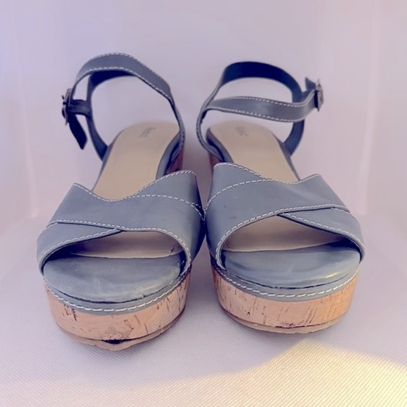 Reba Platform Leather and Cork Sandals Size 9 - EUC - Picture 3 of 12